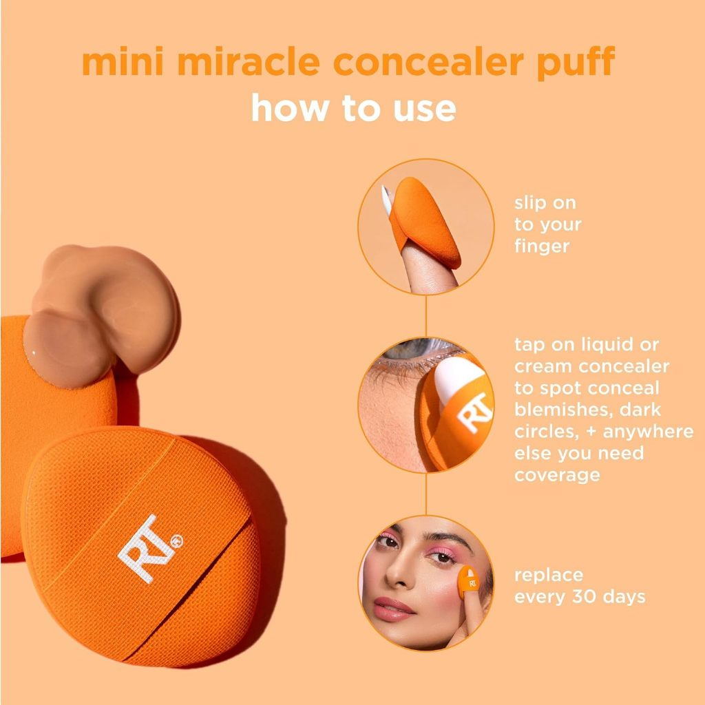 Miếng Mút Che Khuyết Điểm RT Real Techniques Concealer Puff Orange 0132